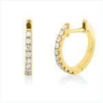 Creolen Gelbgold 18kt 0,20 Diamantschmuck mit 20 Diamanten - 2W150