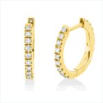 Creolen Gelbgold 18kt 0,21 Diamantschmuck mit 36 Diamanten - 2W158