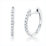 Creolen Weißgold 18kt 0,15 Diamantschmuck mit 22 Diamanten - 2W162