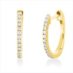 Creolen Gelbgold 18kt 0,13 Diamantschmuck mit 26 Diamanten - 2W178