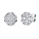 Ohrstecker Weißgold 18kt 0,60 Diamantschmuck mit 26 Diamanten - 2W364