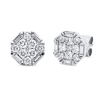 Ohrstecker Weißgold 18kt 0,60 Diamantschmuck mit 26 Diamanten - 2W364