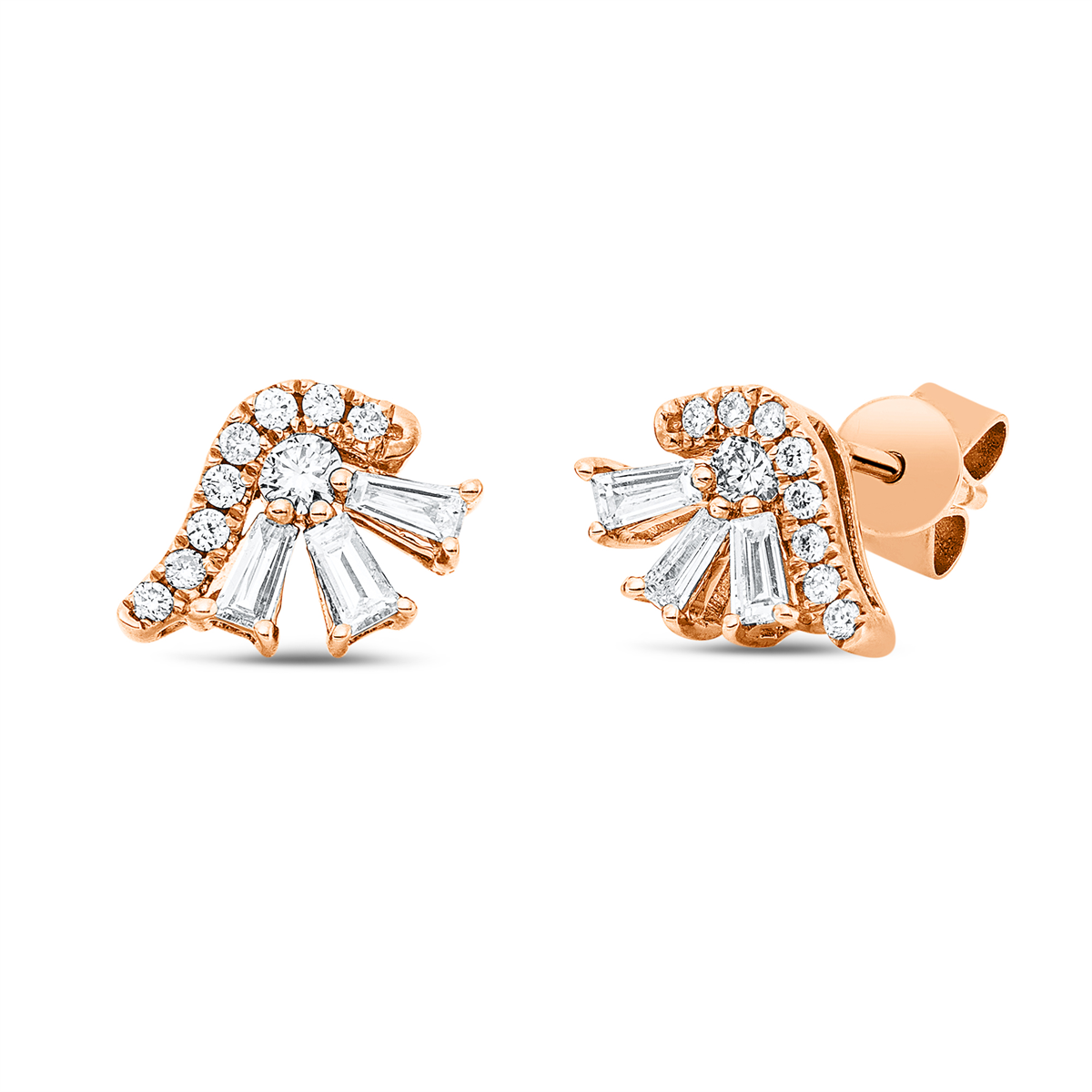 2W368R Ohrstecker Rosegold 18kt 0,34 Diamantschmuck mit 24 Diamanten - 2W368 – Bild 1