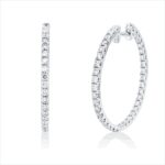 Creolen Weißgold 18kt 1,08 Diamantschmuck mit 76 Diamanten - 2W382