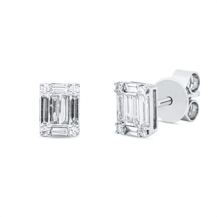 Ohrstecker Weißgold 18kt 0,48 Diamantschmuck mit 20 Diamanten - 2W385