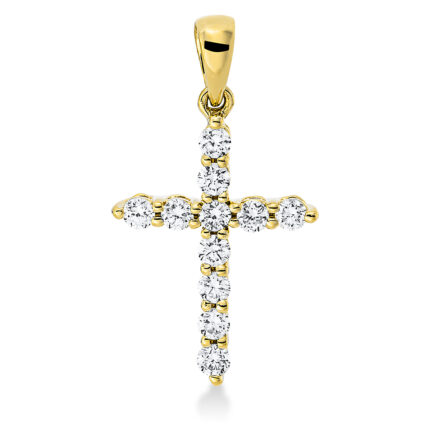 Anhänger Gelbgold 18kt 0,27 Diamantschmuck mit 11 Diamanten - 3A621