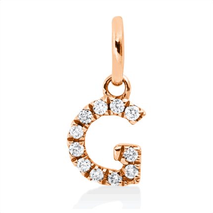 Anhänger Rosegold 18kt 0,05 Diamantschmuck mit 11 Diamanten - 3H895
