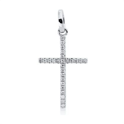Anhänger Weißgold 18kt 0,08 Diamantschmuck mit 26 Diamanten - 3I215