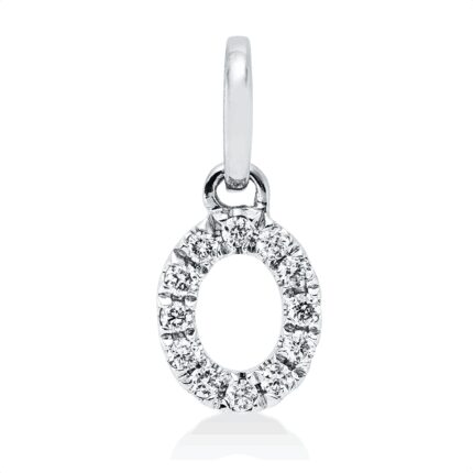 Anhänger Weißgold 18kt 0,05 Diamantschmuck mit 12 Diamanten - 3I222