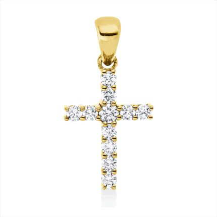 Anhänger Gelbgold 18kt 0,14 Diamantschmuck mit 11 Diamanten - 3I275