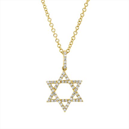 Collier Gelbgold 18kt 0,14 Diamantschmuck mit 56 Diamanten - 4J687