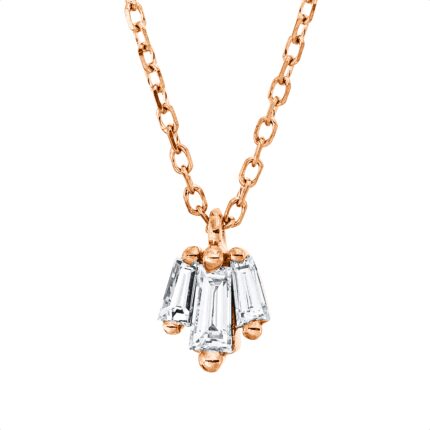 Collier Rosegold 18kt 0,16 Diamantschmuck mit 3 Diamanten - 4N022