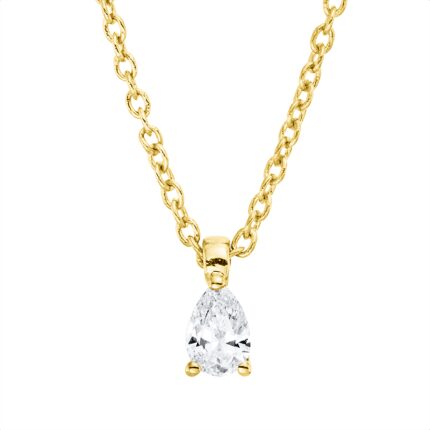 Collier 3er-Krappe Gelbgold 18kt 0,10 Diamantschmuck mit 1 Diamanten - 4P113