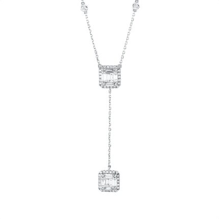 Collier Weißgold 18kt 0,92 Diamantschmuck mit 70 Diamanten - 4P213