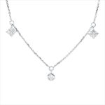 Collier Weißgold 18kt 0,23 Diamantschmuck mit 11 Diamanten - 4P261