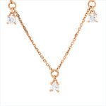 Collier Rosegold 18kt 0,43 Diamantschmuck mit 7 Diamanten - 4P286