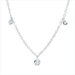 Collier Weißgold 18kt 0,47 Diamantschmuck mit 15 Diamanten - 4P289