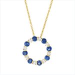 Collier Rosegold 18kt 0,26 Diamantschmuck Farbstein 1,08 ct - 4P297