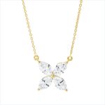 Collier Gelbgold 18kt 0,75 Diamantschmuck mit 4 Diamanten - 4P311