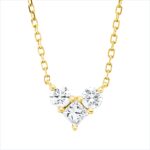 Collier Gelbgold 18kt 0,29 Diamantschmuck mit 3 Diamanten - 4P425