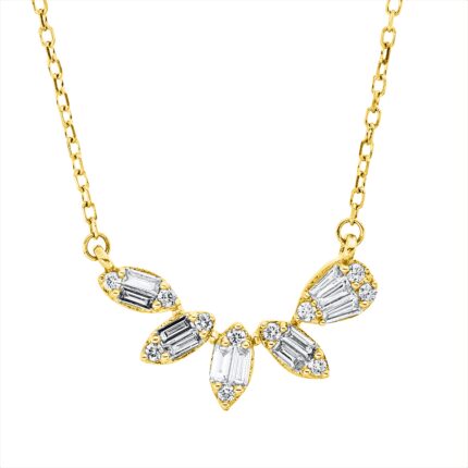 Collier Gelbgold 18kt 0,20 Diamantschmuck mit 22 Diamanten - 4P427