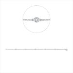 Armband Weißgold 18kt 0,35 Diamantschmuck mit 5 Diamanten - 5A969