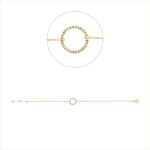 Armband Gelbgold 18kt 0,07 Diamantschmuck mit 28 Diamanten - 5F351