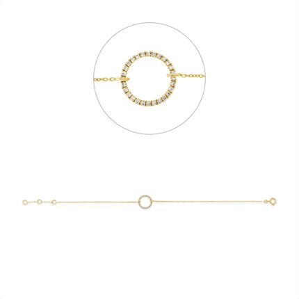 Armband Gelbgold 18kt 0,07 Diamantschmuck mit 28 Diamanten - 5F351