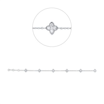 Armband Weißgold 18kt 0,60 Diamantschmuck mit 25 Diamanten - 5G103