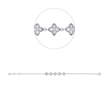 Armband Weißgold 18kt 0,59 Diamantschmuck mit 25 Diamanten - 5G127