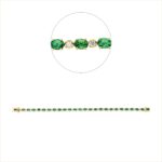 Armband Gelbgold 18kt 0,51 Diamantschmuck Farbstein 5,7 ct - 5G143