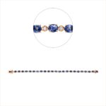 Armband Rosegold 18kt 0,47 Diamantschmuck Farbstein 7,44 ct - 5G144