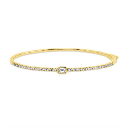 Armreif Gelbgold 18kt 0,65 Diamantschmuck mit 43 Diamanten - 6B357