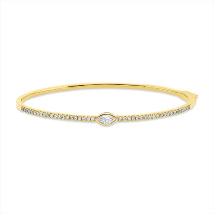 Armreif Gelbgold 18kt 0,63 Diamantschmuck mit 43 Diamanten - 6B360