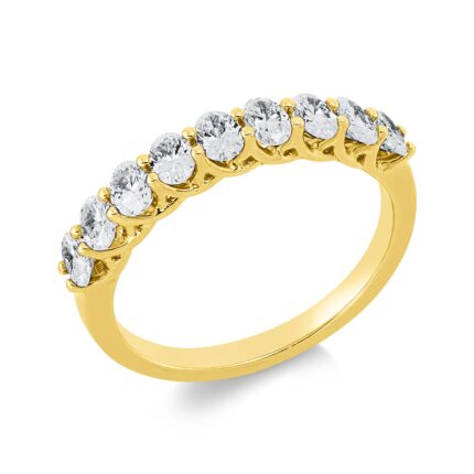 Memoire Gelbgold 18kt 0,93 Diamantringe mit 9 Diamanten - 1IN42