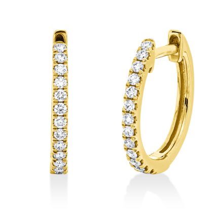 Creolen Gelbgold 18kt 0,16 Diamantschmuck mit 26 Diamanten - 2A659