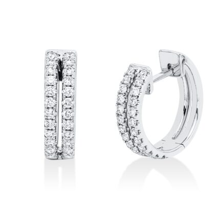 Creolen Weißgold 18kt 0,53 Diamantschmuck mit 48 Diamanten - 2T945