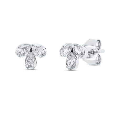 Ohrstecker Zarge Weißgold 18kt 0,55 Diamantschmuck mit 6 Diamanten - 2U275