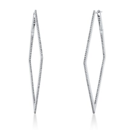 Creolen Weißgold 18kt 0,45 Diamantschmuck mit 204 Diamanten - 2U659