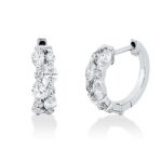 Creolen Weißgold 18kt 0,70 Diamantschmuck mit 20 Diamanten - 2W052