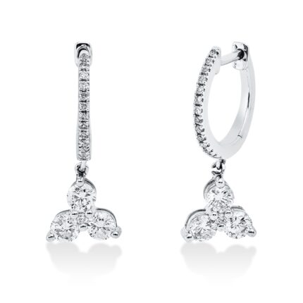 Creolen Weißgold 18kt 0,51 Diamantschmuck mit 36 Diamanten - 2W084