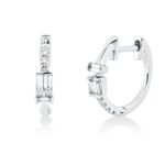 Creolen Weißgold 18kt 0,21 Diamantschmuck mit 13 Diamanten - 2W117