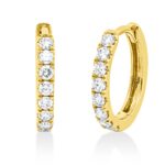 Creolen Gelbgold 18kt 0,34 Diamantschmuck mit 16 Diamanten - 2W176