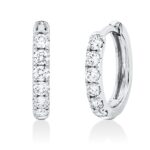 Creolen Weißgold 18kt 0,42 Diamantschmuck mit 12 Diamanten - 2W177