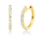 Creolen Gelbgold 18kt 0,60 Diamantschmuck mit 14 Diamanten - 2W189