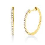 Creolen Gelbgold 18kt 0,22 Diamantschmuck mit 38 Diamanten - 2W205