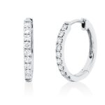 Creolen Weißgold 18kt 0,34 Diamantschmuck mit 18 Diamanten - 2W249