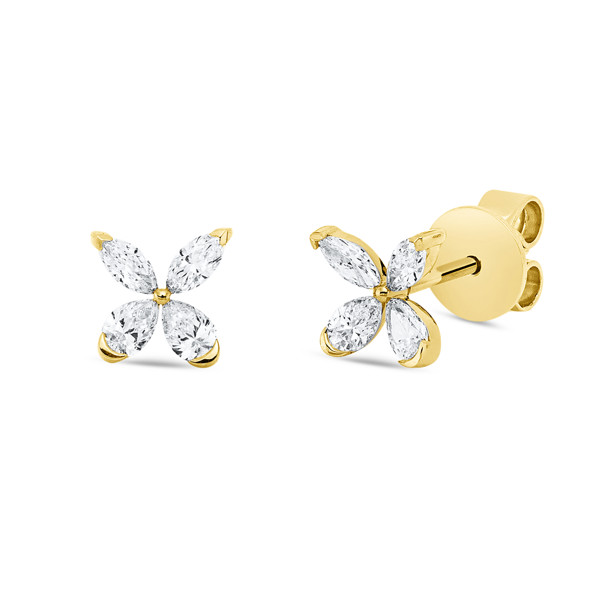 2W259G Ohrstecker Gelbgold 18kt 0,43 Diamantschmuck mit 8 Diamanten - 2W259 – Bild 1