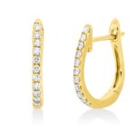 Creolen Gelbgold 18kt 0,21 Diamantschmuck mit 22 Diamanten - 2W290