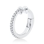 Creolen Weißgold 18kt 0,12 Diamantschmuck mit 16 Diamanten - 2W308